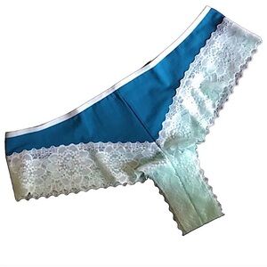 PINK Victoria’s Secret Extra Low Rise Mini Bikini, Cotton with Lace Trim, Large